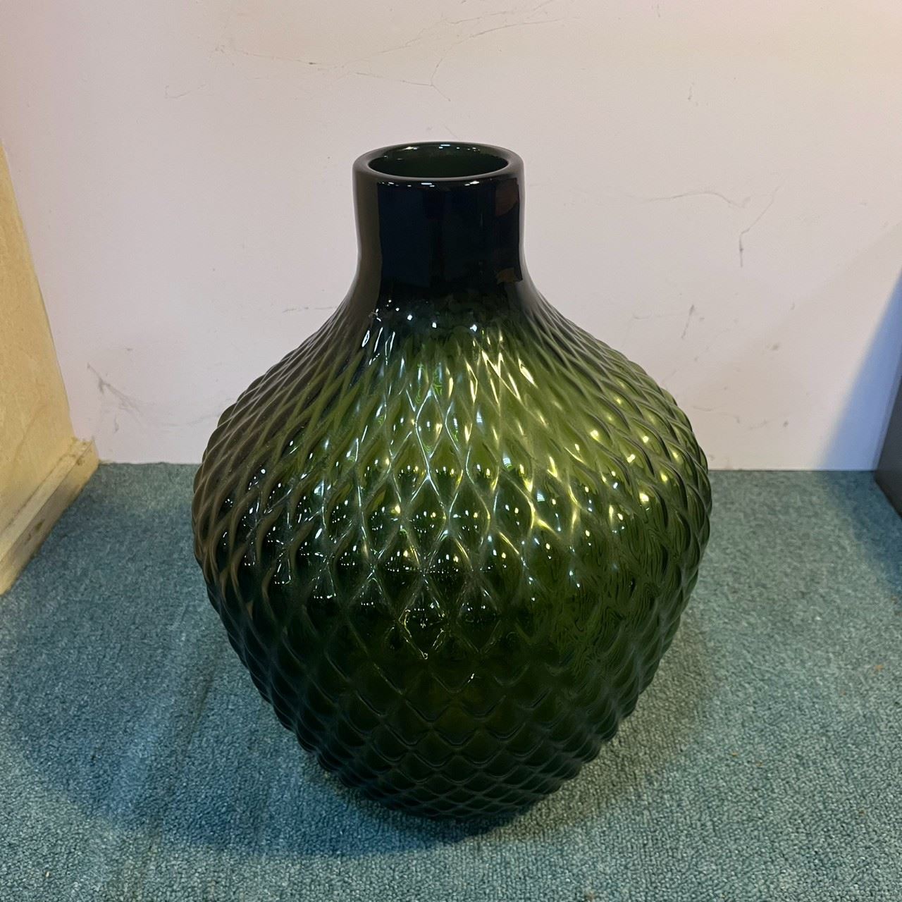 Large Italian handblown glass vase 大型義大利手工吹製玻璃花器